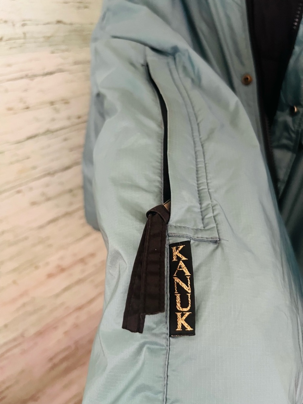Vintage Kanuk Unisex Puffer Jacket | Size 5 | Teal Blue | Hooded Winter Coat - Picture 15 of 16